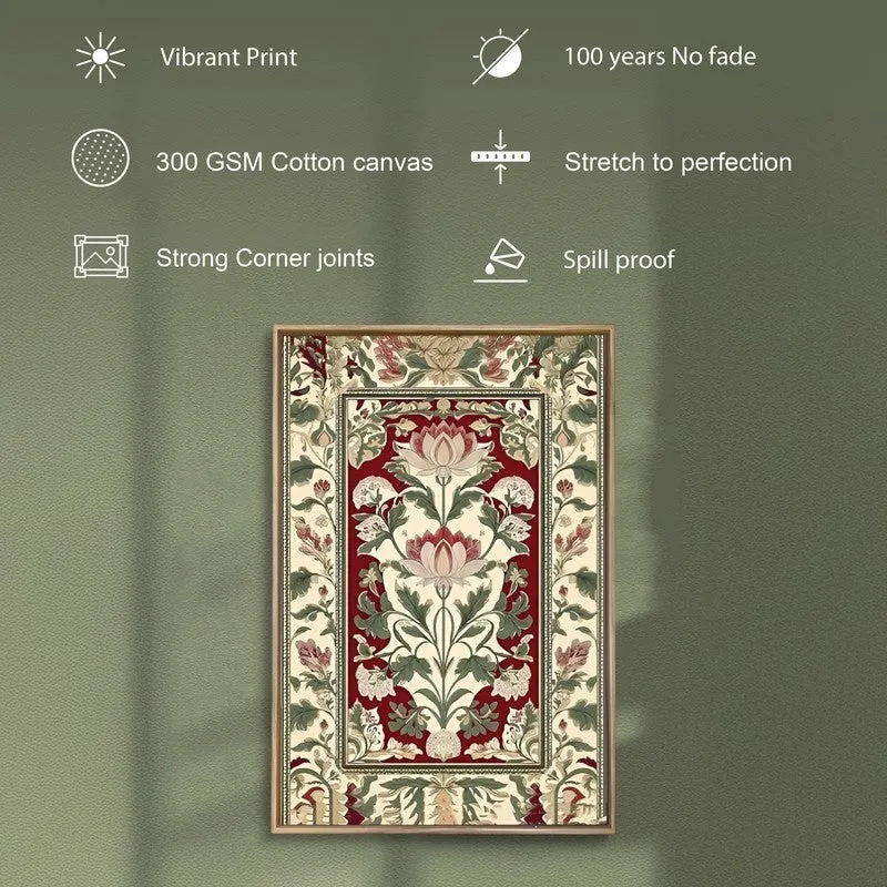 Sundar Bagan Canvas Traditional Wall Art With Frame media 5