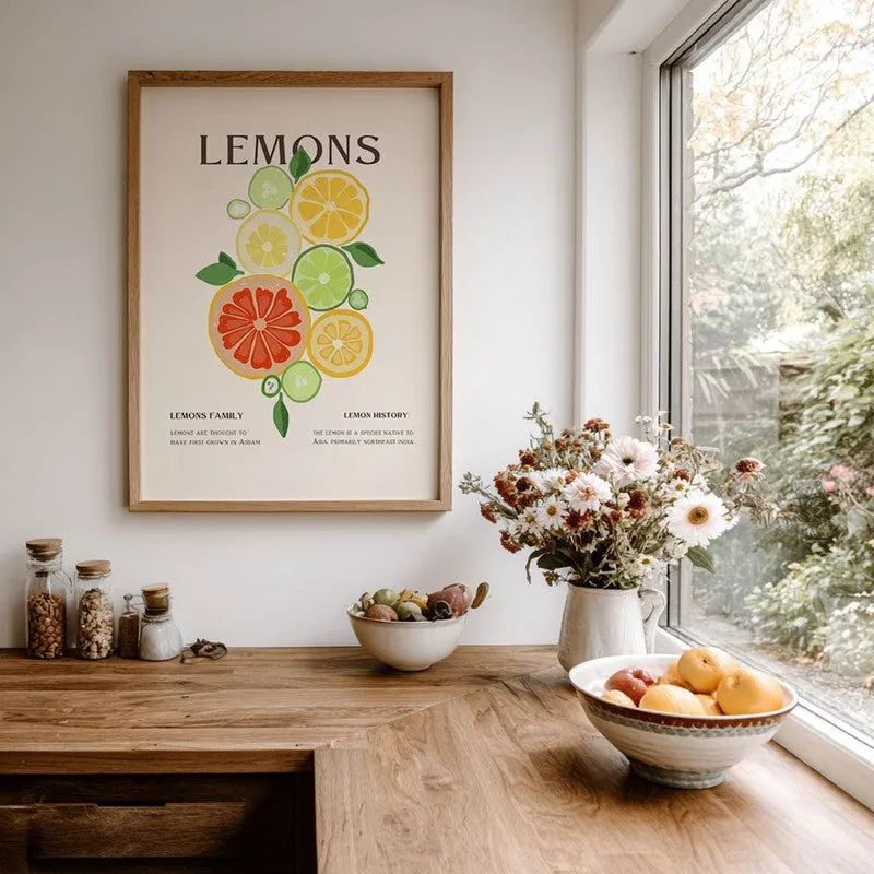 Sunlit Citrus Archival Canvas Wall Art - Brown media 8