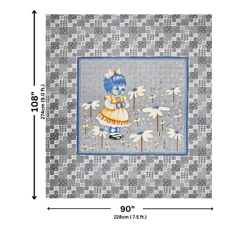 Princess Pets Kids Cotton Bedsheet (Blue) - 140 TC media 6