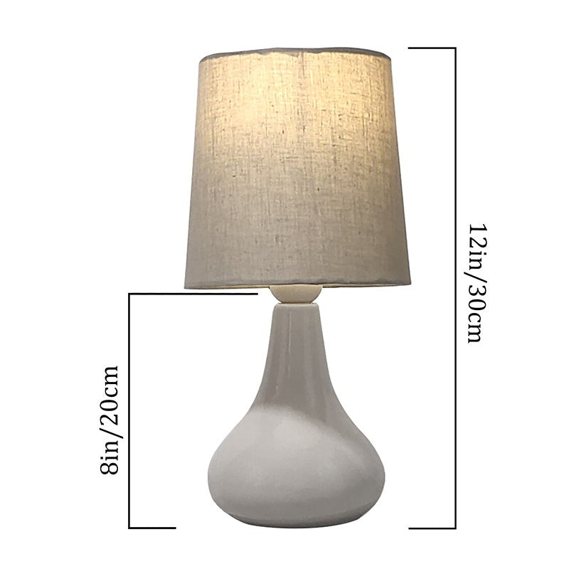 Perses Ceramic Fabric Table Lamp - White media 7