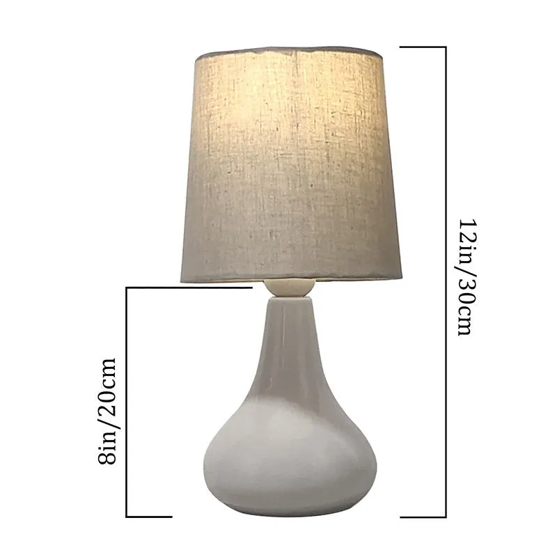 Perses Ceramic Fabric Table Lamp - White media 7
