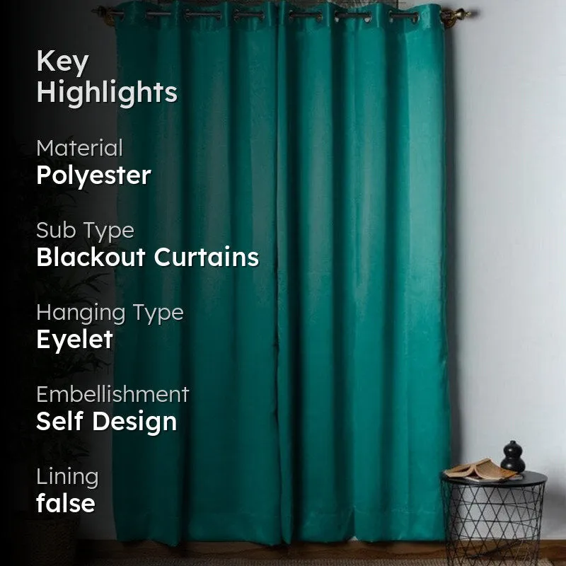 Swayam Blue Castle Polyester Curtain media 2