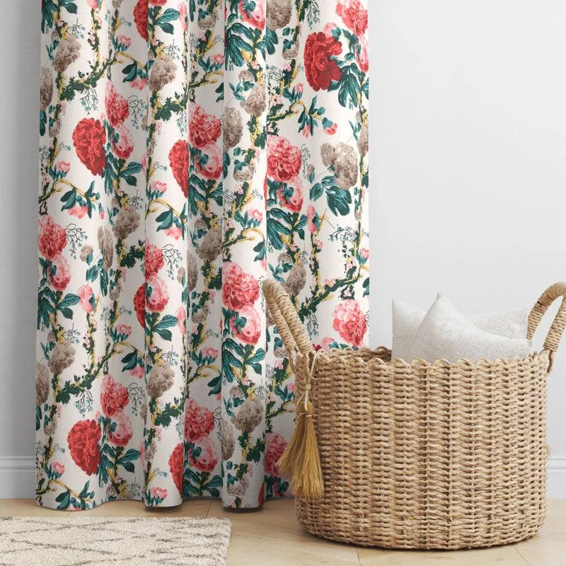 Mivaana Floral Curtain (Peach) - Set Of Two media 3