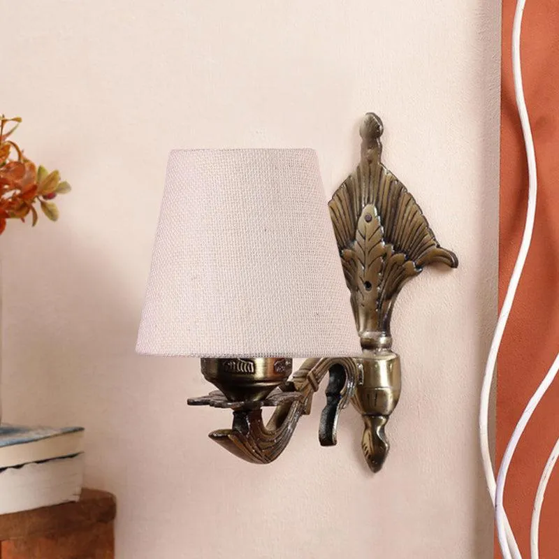 Magda Masique Fabric & Metal Wall Lamp - Beige media 3
