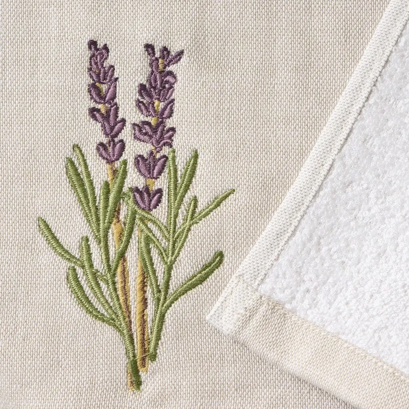 Flora Embroidered Bamboo Cotton Hand Towels with Canvas Box - Set Of Three media 8