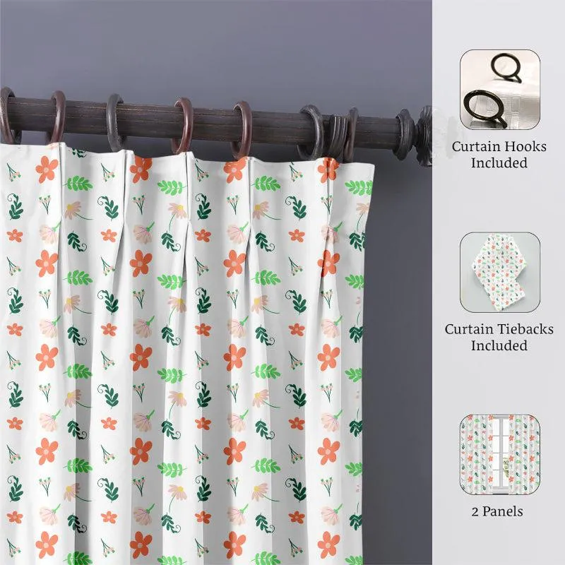 Sama Floral Double Pinch Pleat Medium Width Curtain media 9