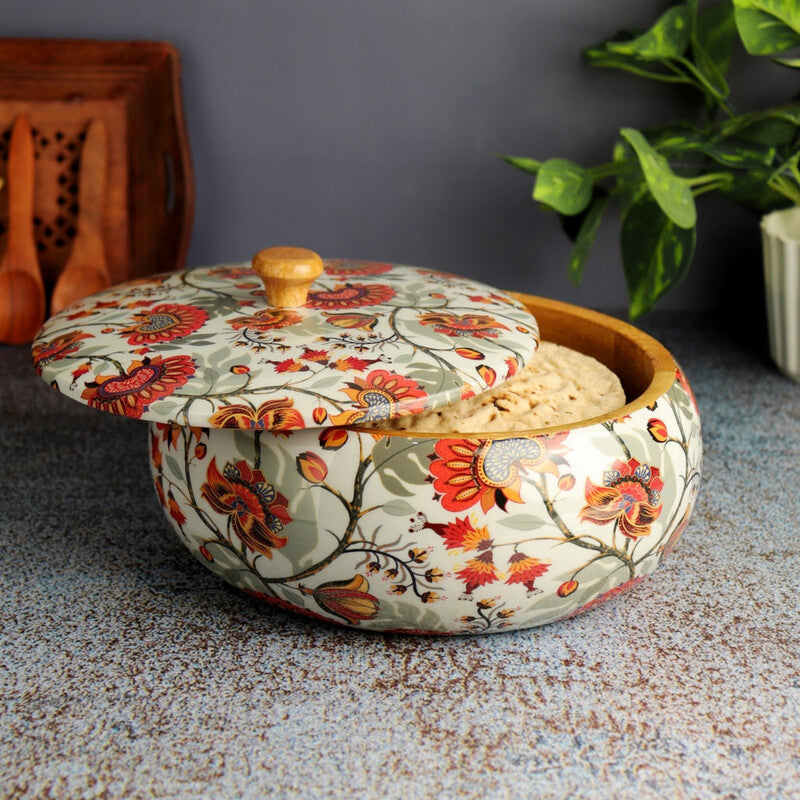 Flora Burst Wooden Roti Box media 6