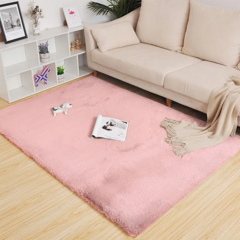 Ruffle Luxe Area Rug - Peach media 1