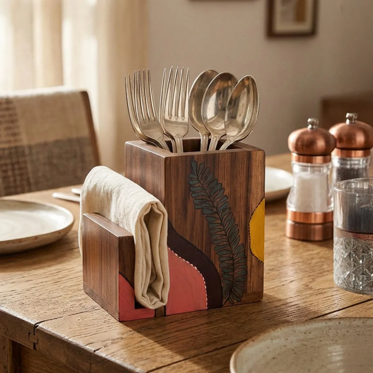 Leafery Cutlery Holder - 9
