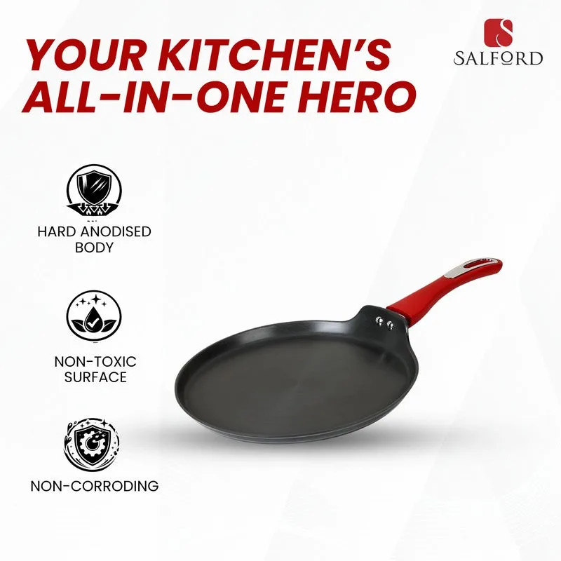 Salford Forged Hard Anodised Dosa Tawa (Black) - 28 CM media 5