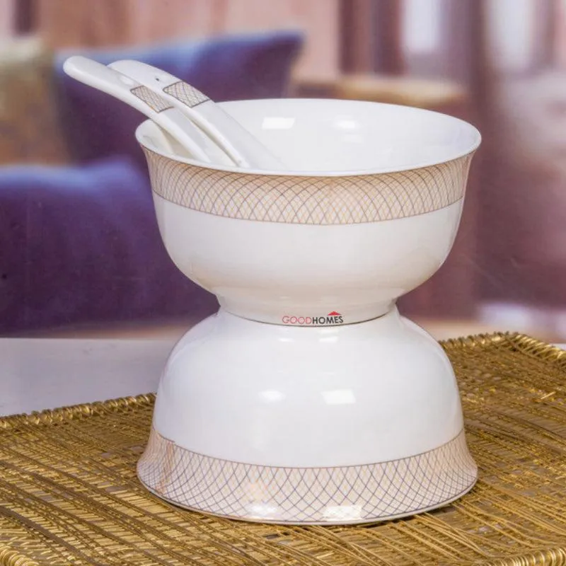 Ariel Serving Bowl With Spoon (280 ML) - Twelve Piece Set media 1