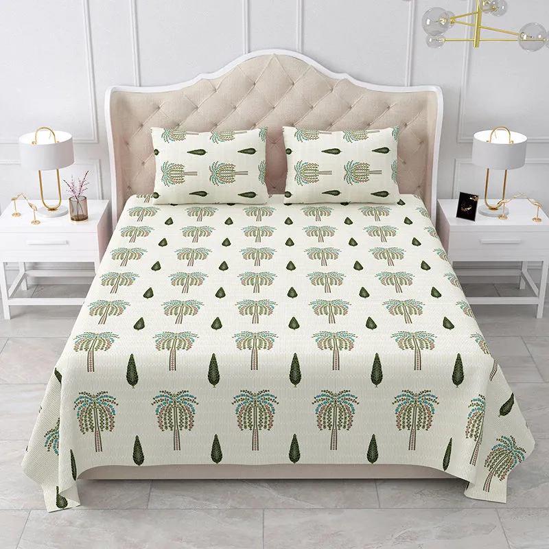 Palm Dreams Ethnic Cotton Bedsheet - 180 TC media 4