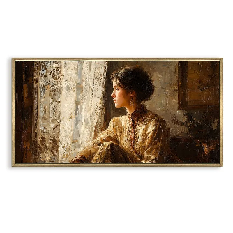 Quiet Bloom Canvas Wall Painting With Frame media 3