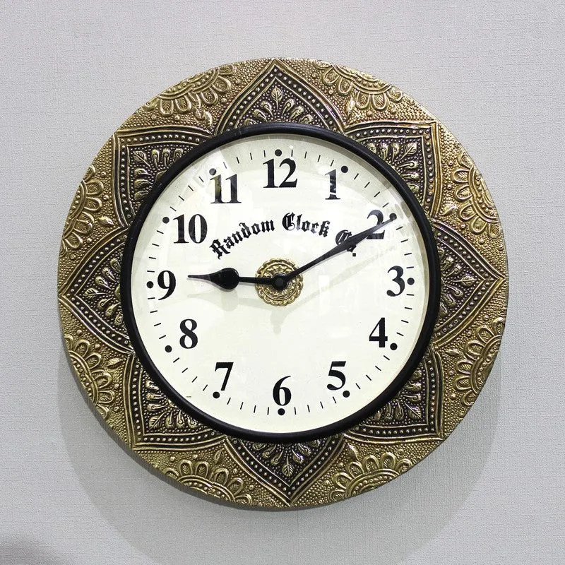 Virex Brass Analog Wall Clock media 6