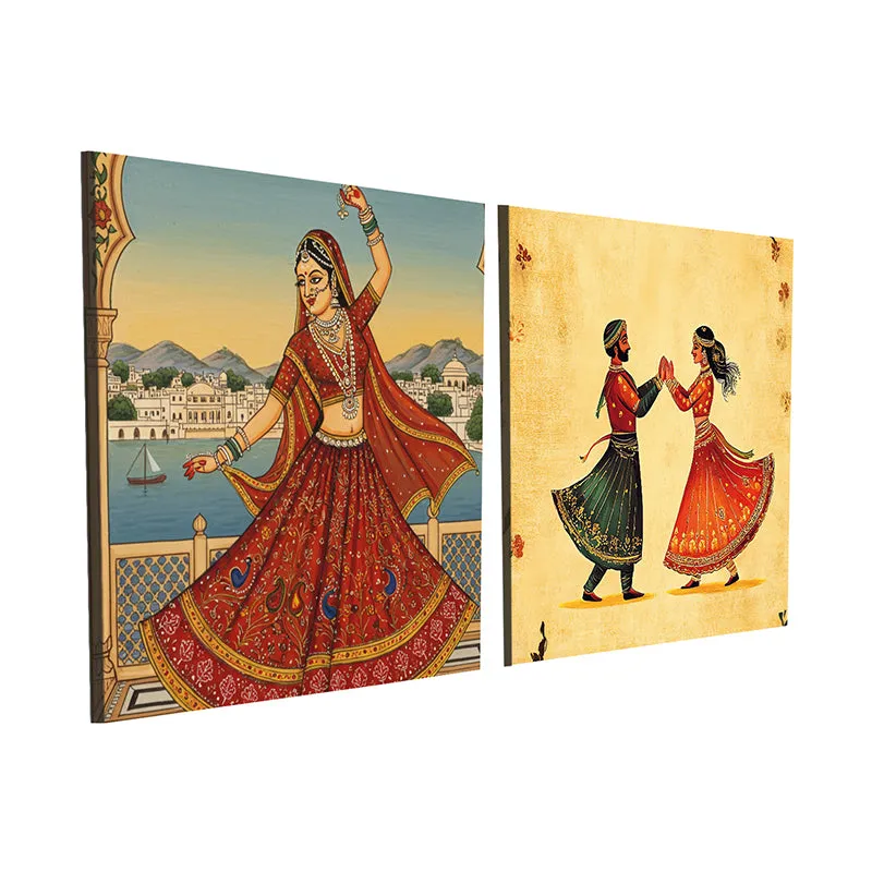Dance Tribe Canvas Wall Art - Set Of Two media 4