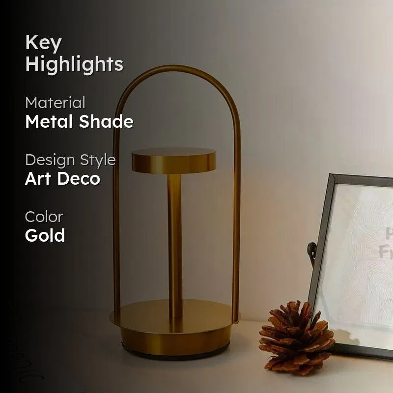 Koracha LED Metal Table Lamp - Gold media 2