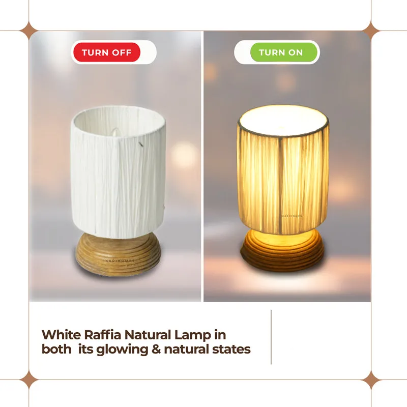 NoirLit Boho Mango Wood Table Lamp - Beige media 6