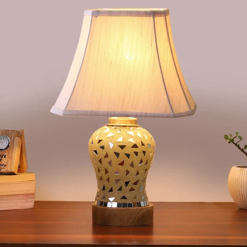 Liora Square Wooden Table Lamp - Multicolor media 2