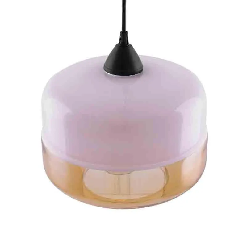Two Worlds LED Glass Ceiling Lamp - Pink media 3