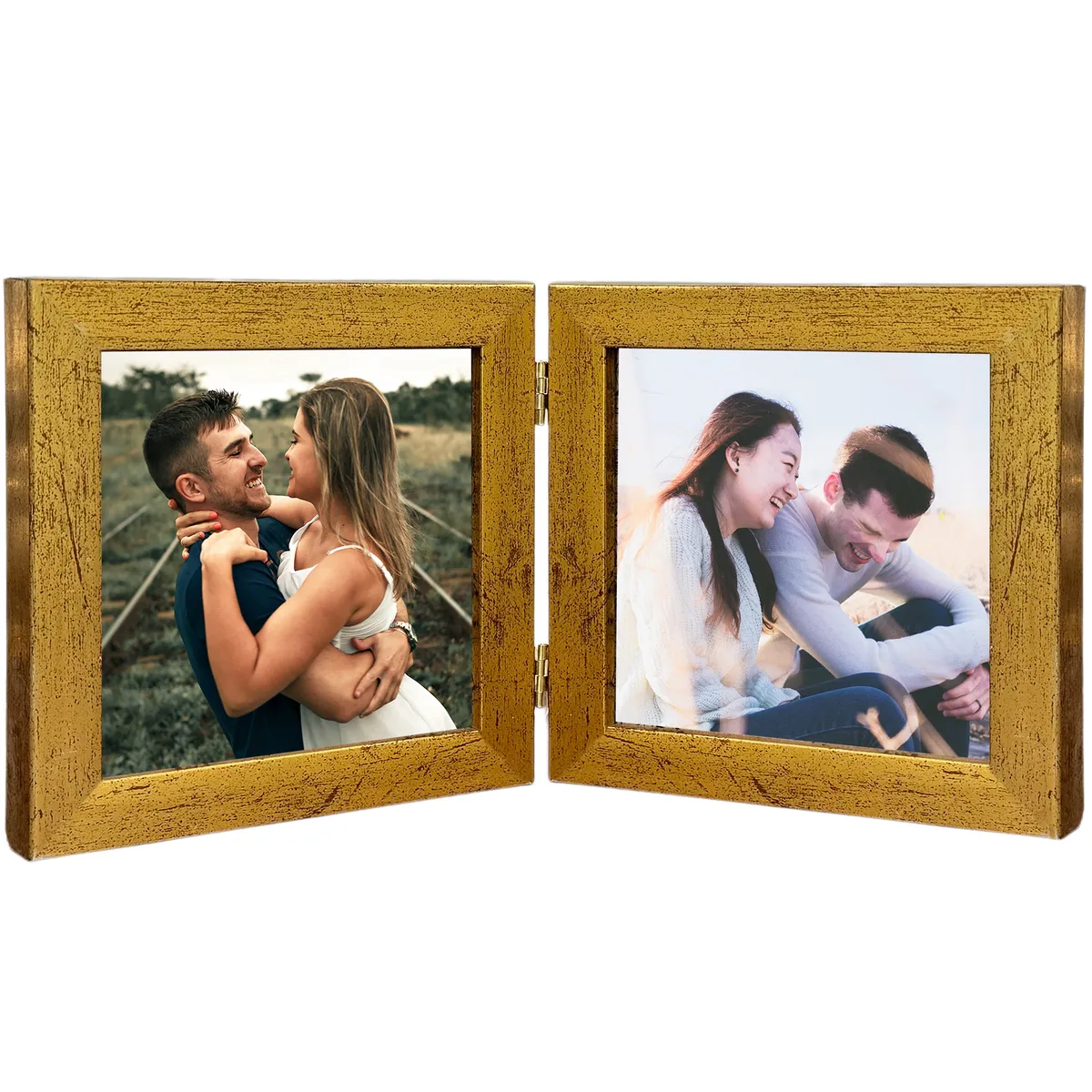Rustic MDF Photo Frame - Golden media 8