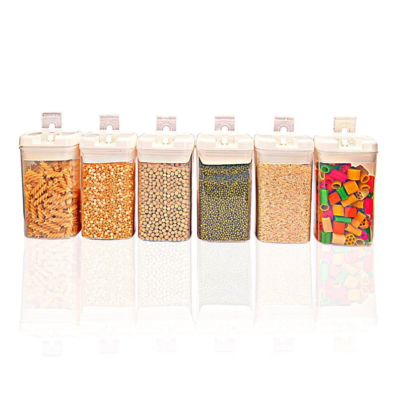 Snaplock Aero Seal Air Tight Container (White/1000 mL Each) - Set of Six media 3