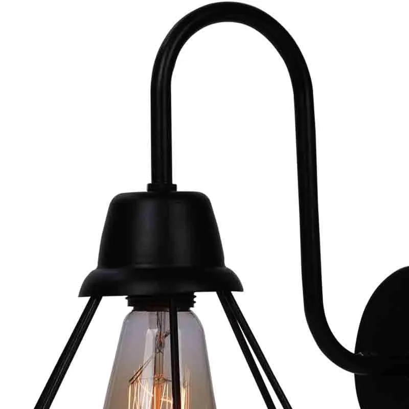 Dapper Diamond Metal Wall Lamp - Black media 5