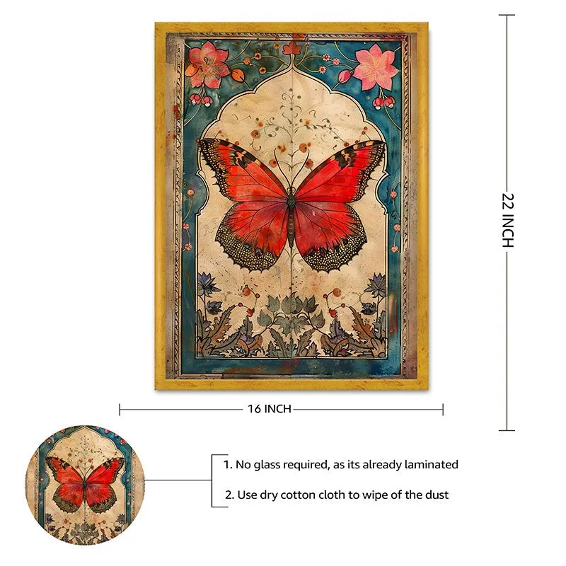 Orange Butterfly Wall Art media 6