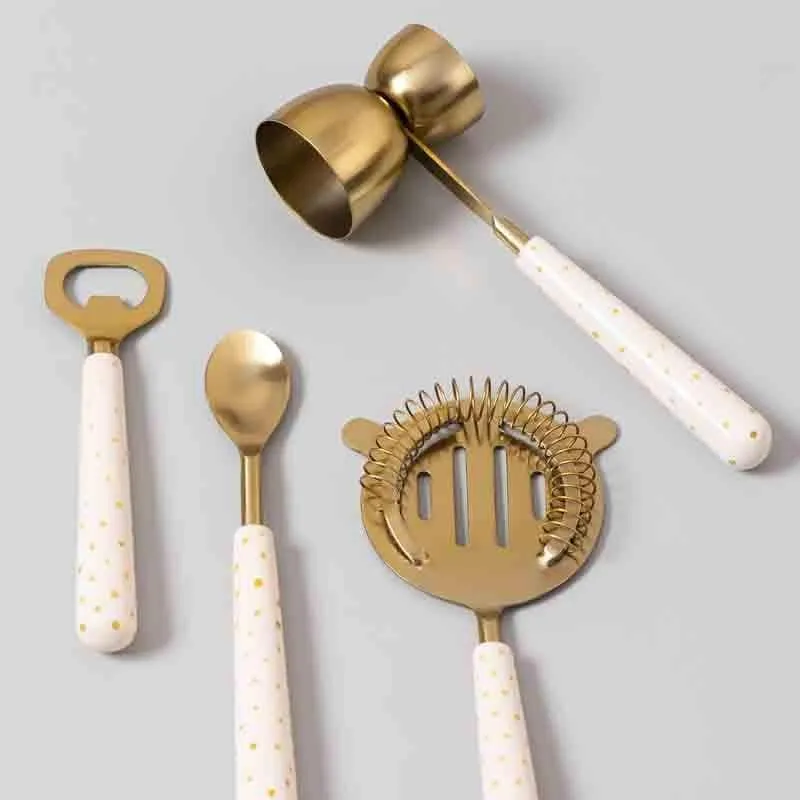 Polka Play Bar Tools (Gold) - Set Of Four media 1