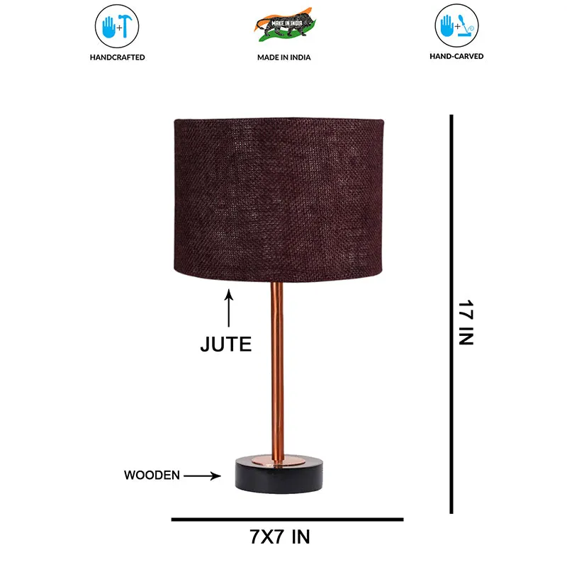 Sienna I Rodin Wooden Table Lamp - Brown,Copper,Black media 7