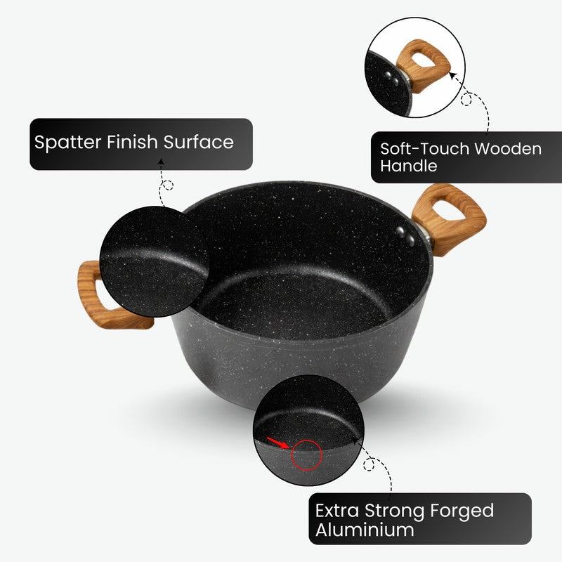 Salford Non Stick Casserole with Lid - Black media 5