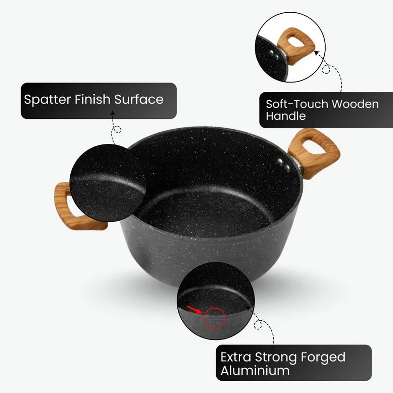 Salford Non Stick Casserole with Lid - Black media 5