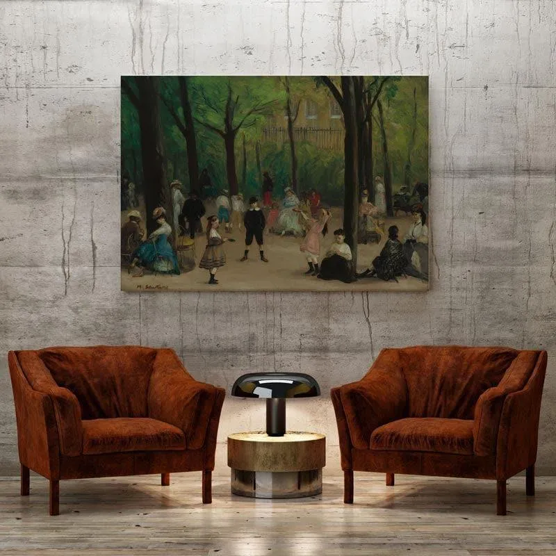 Luxembourg Gardens Canvas Painting - William James Glackens - Gallery Wrap media 3