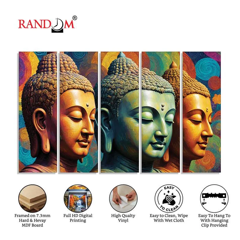 Eternal Balance Wall Painting - Set Of Five media 6