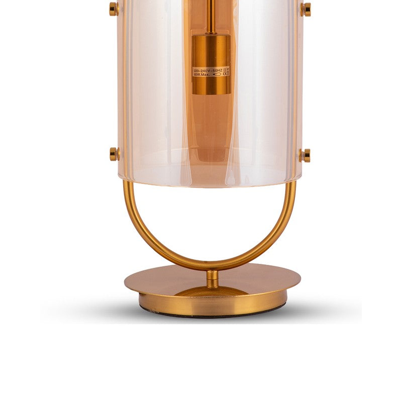 AarviDecor Fairmont Designer Metal Table Lamp - Gold media 7