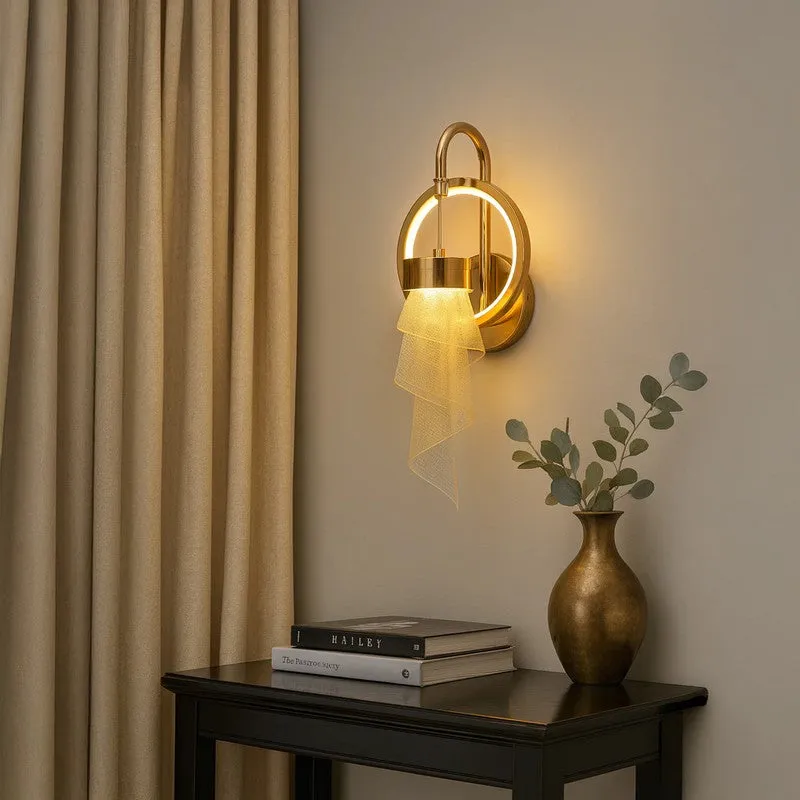 Viora Drift Brass Wall Lamp media 1