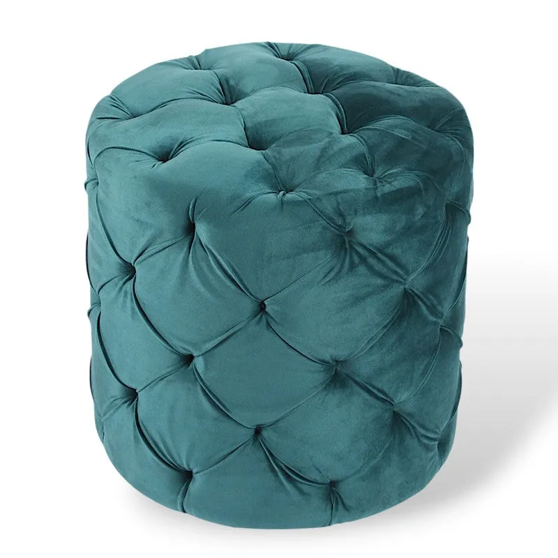 Hrixon Pine Wood Ottomans - Blue media 3