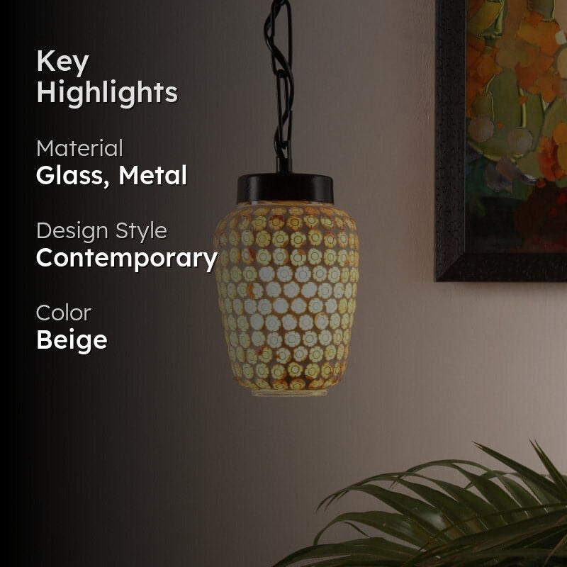 Honey Comb Gleam Glass Ceiling Lamp media 2