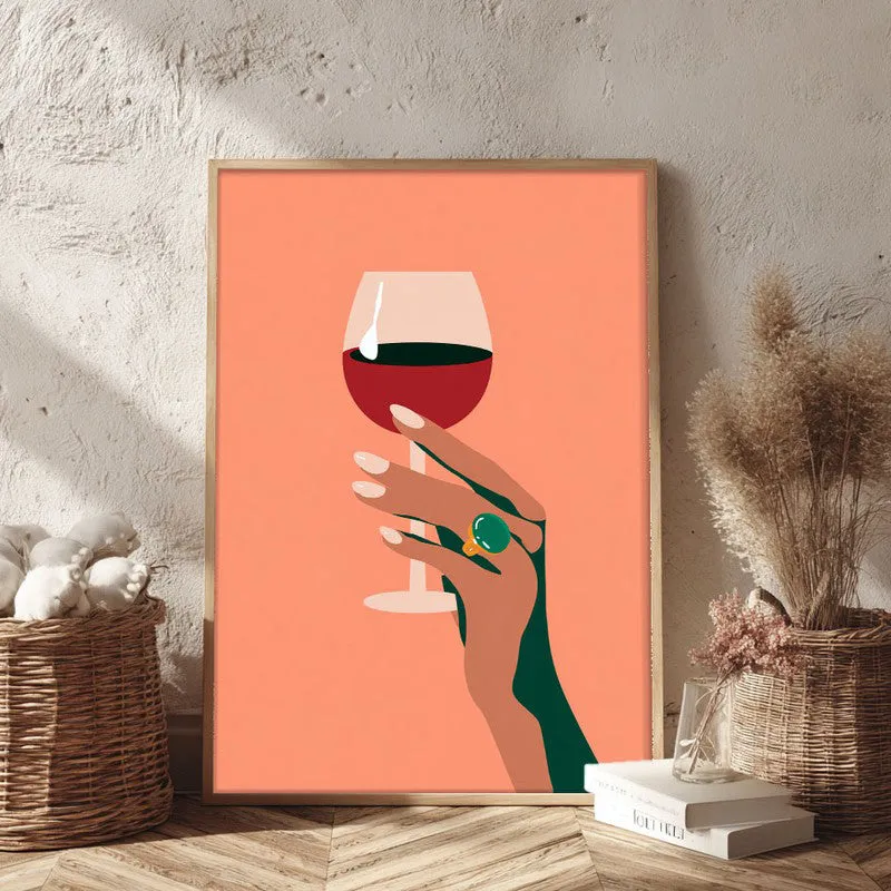 Rubessa Canvas Wall Painting - Brown Frame media 3