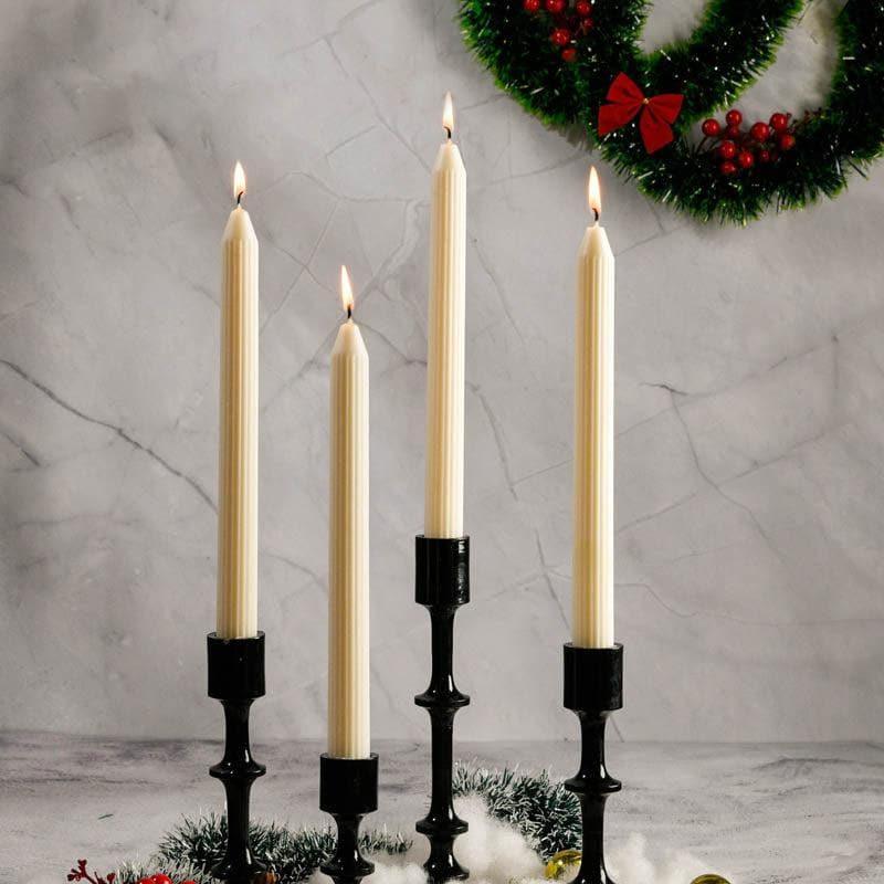 Set of 4 Guidance Taper Candles - Cinnamon Roll Scented media 3