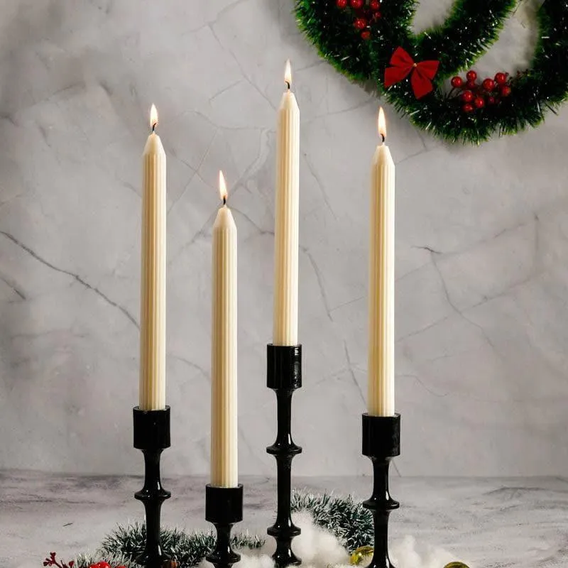 Set of 4 Guidance Taper Candles - Cinnamon Roll Scented media 3