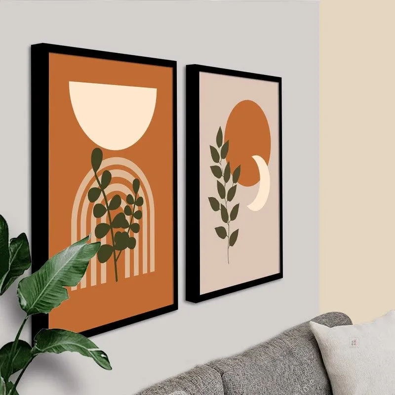 TerraSun Paper Wall Painting With MDF Frame - Set Of Two media 4