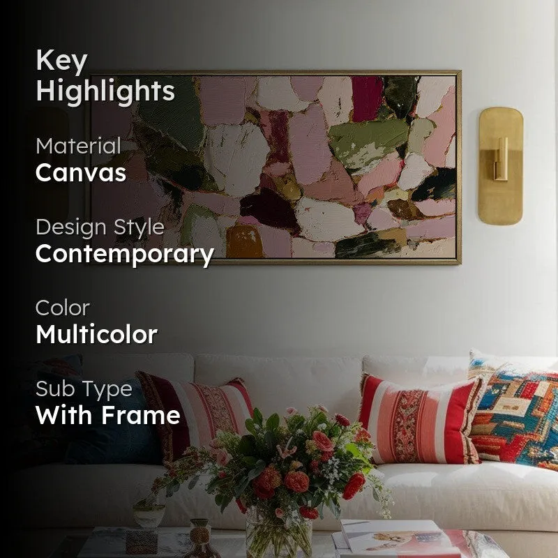 Pink Mosaic Canvas Wall Art media 2