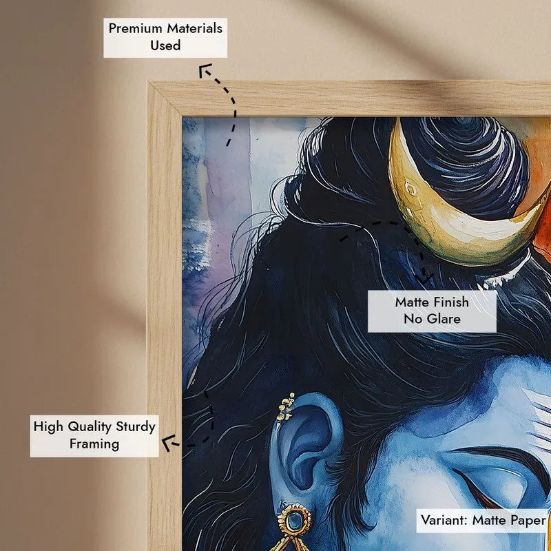 Yogamaya Lakshmi Spiritual Archival Paper Wall Painting - Natural Brown Frame media 6