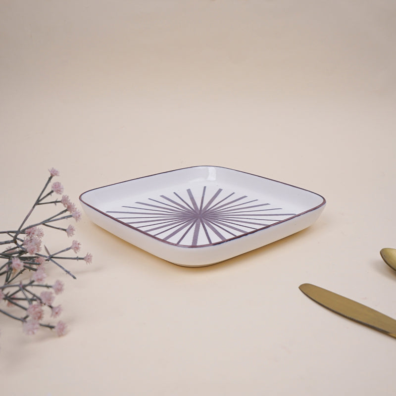 Mario Maroon Square Snack Plate - Set Of Two media 4