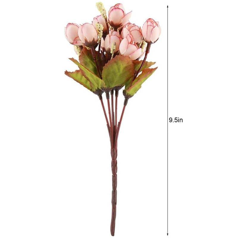 Faux Rose Floral Stick - Blush Pink media 6