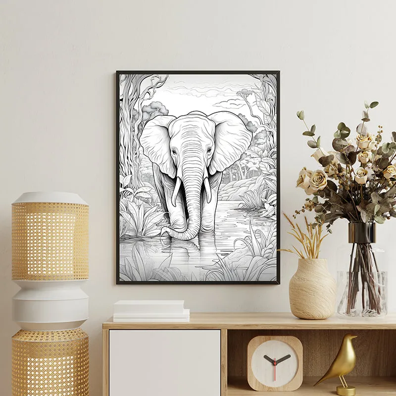 Jumbo Sketch Canvas Wall Art media 3