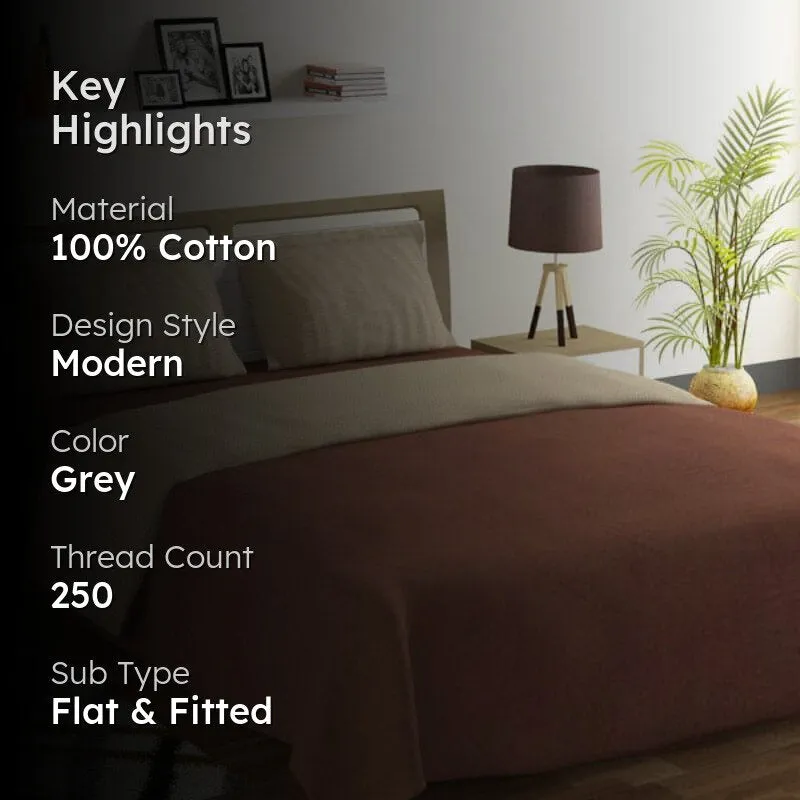 Swayam Sorcha Seal Cotton Bedsheet - 250 TC media 2