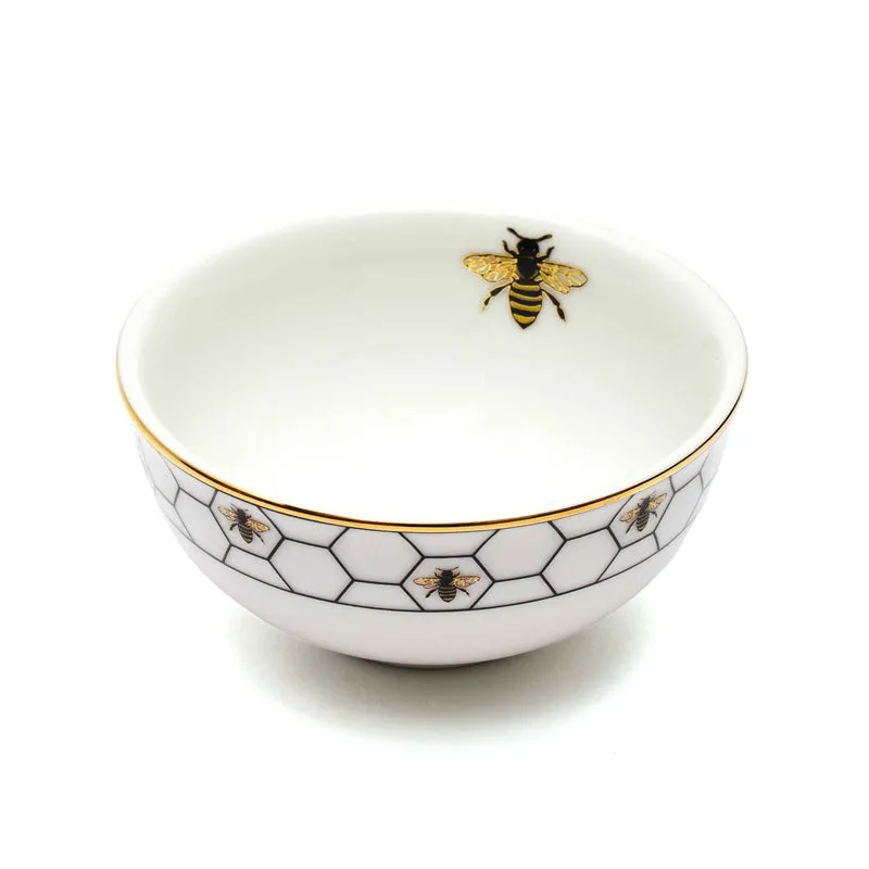 Gilded Bee 24k Gold Brushed Porcelain Dinner Set - 21 Piece Set media 12