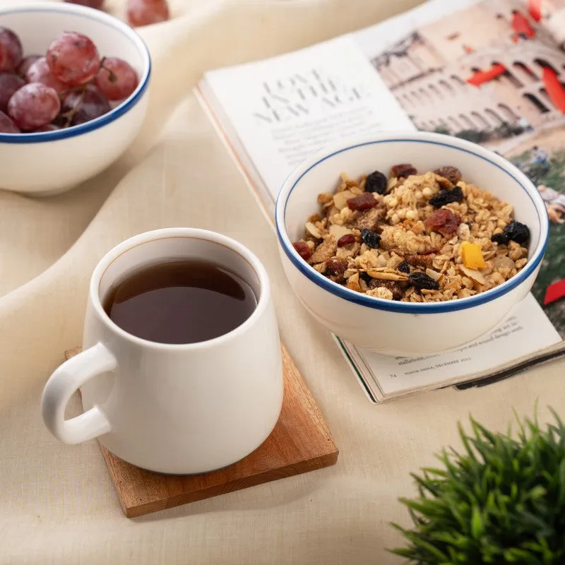 Nerra Porcelain Coffee Mug (320mL Each,420 mL Each) - Four Piece Set media 4