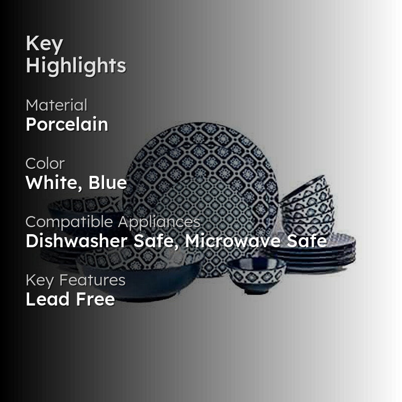 Indulge In Indigo Dinner Set - 21 Piece Set image 2